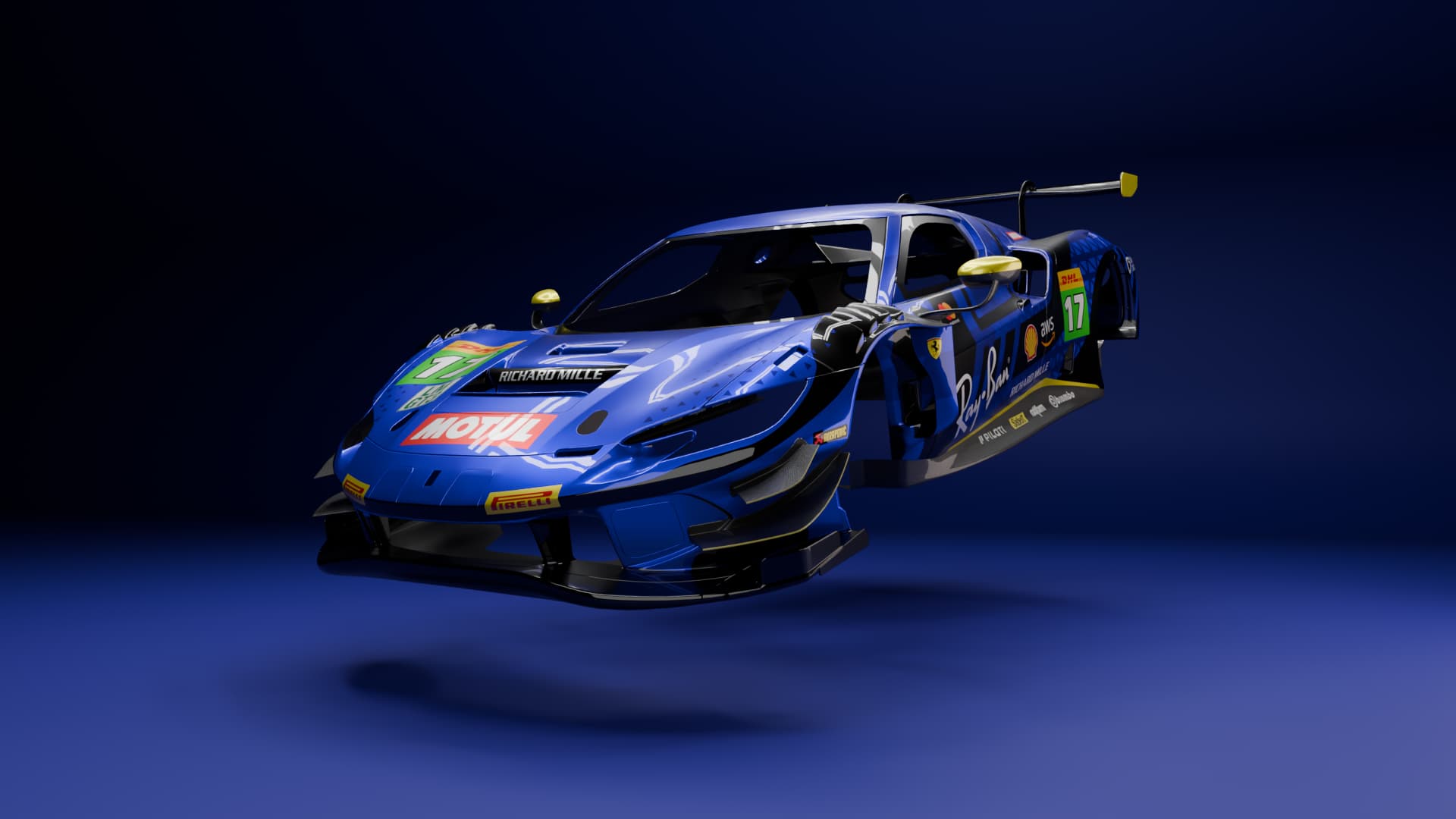Ferrari livery angle view