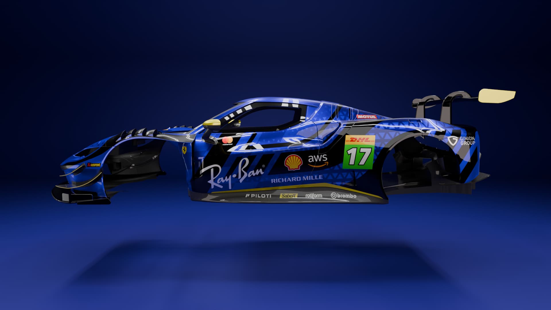 Ferrari livery side view